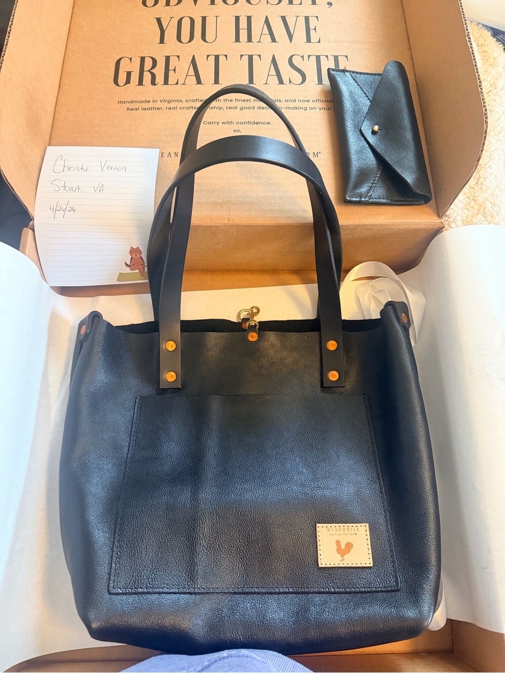 Meanwhile Back on the Farm Small batch tote with wallet
